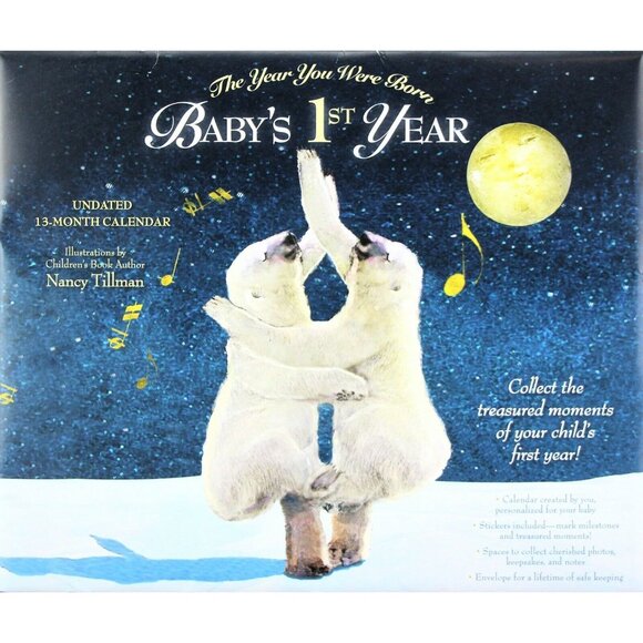 Baby's First Year Calendar Nancy Tillman 10" x 12" Undated - Picture 1 of 2
